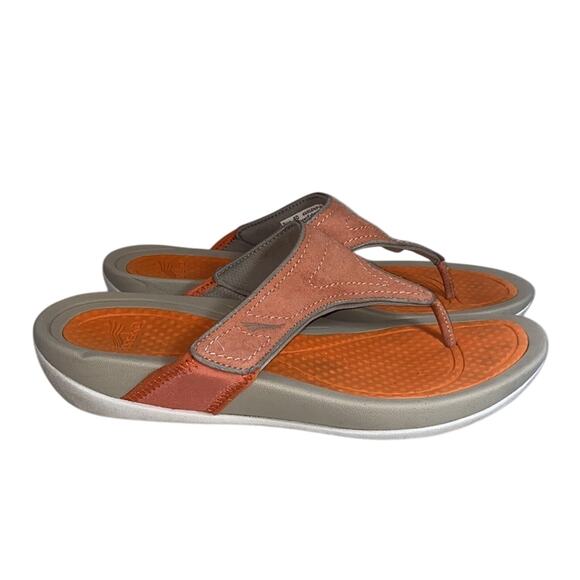 Dansko Orange Leather Thong Sandals Size 40 / 10 - Picture 2 of 11